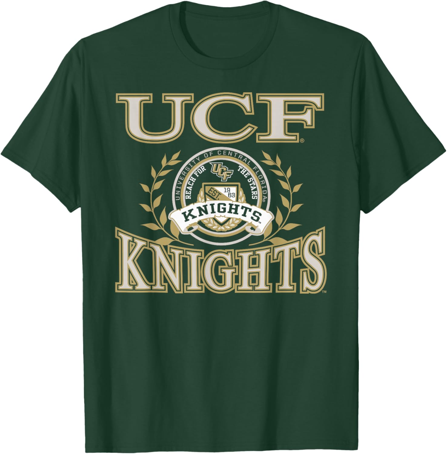 Central Florida Golden Knights Laurels Black T-Shirt - T-Shirt | Forest