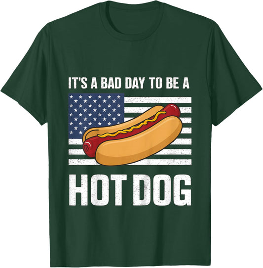 Kids Bad Day to Be A Hot Dog Shirt Toddler T-Shirt - T-Shirt | Forest