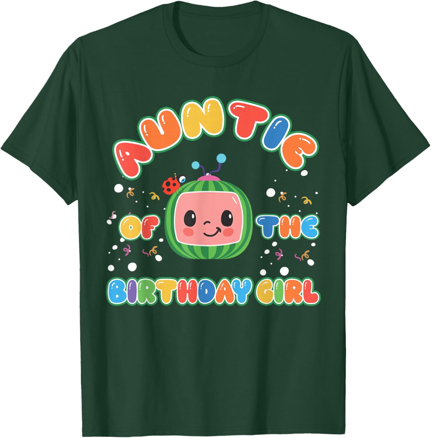 Auntie Of The Birthday Girl Melon Family Matching Funny T-Shirt - T-Shirt | Forest