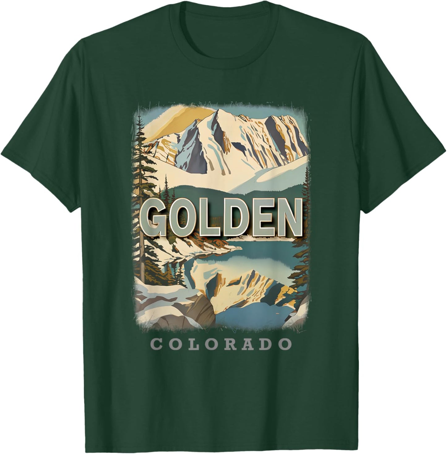 Golden Colorado CO Mountain Majesty SD189 T-Shirt - T-Shirt | Forest