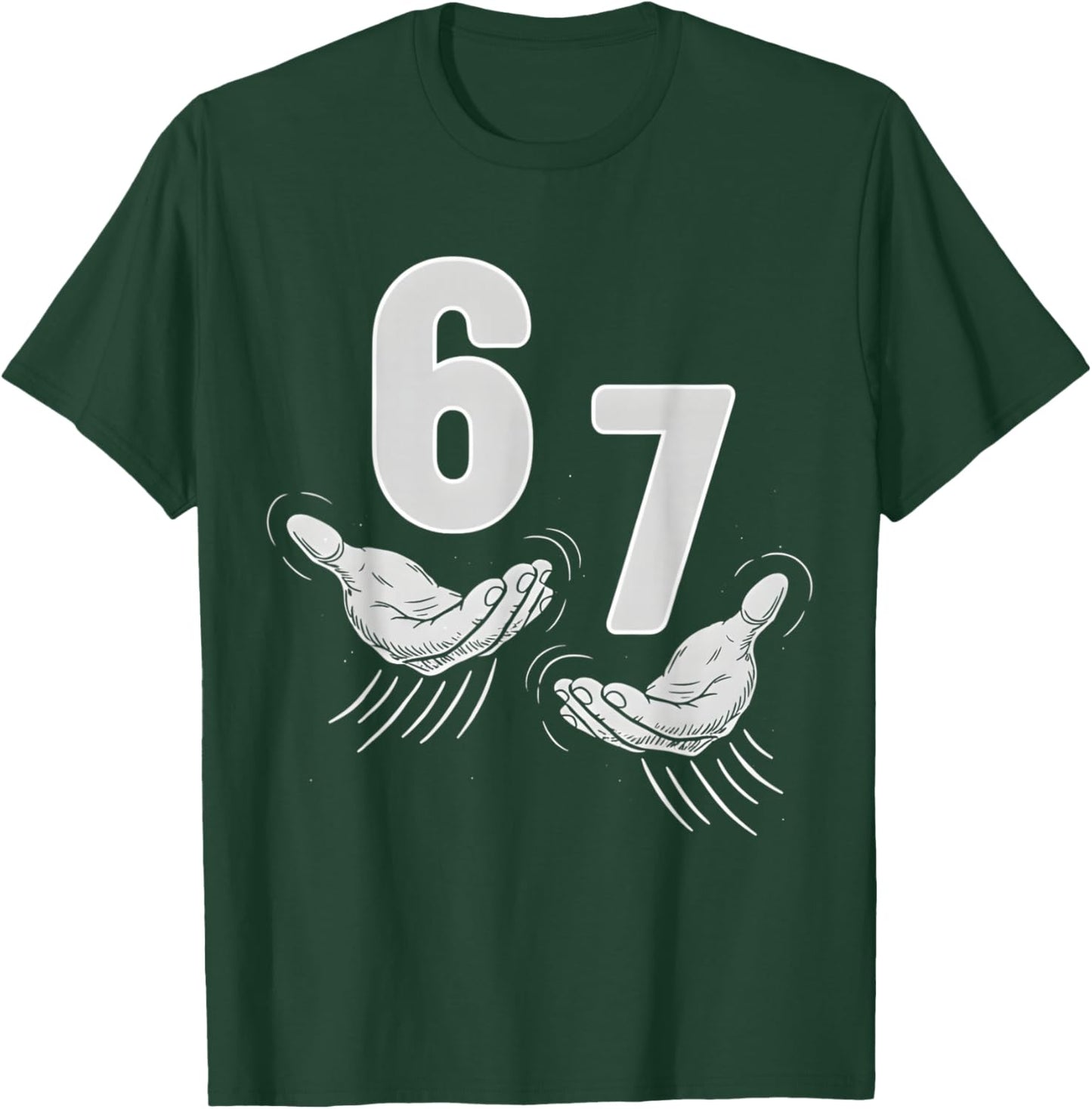 67 6 7 Funny Meme Number Design for Boys T-Shirt - T-Shirt | Forest