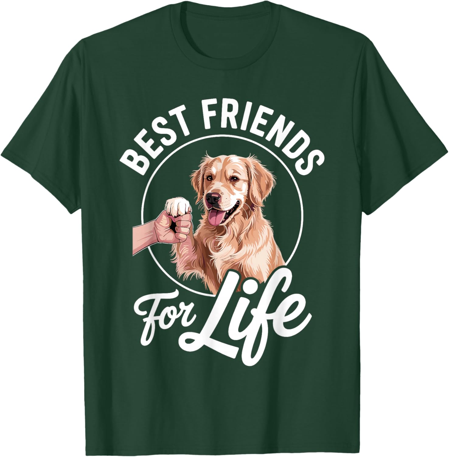 Funny Golden Retriever Art Women Golden Retriever T-Shirt - T-Shirt | Forest