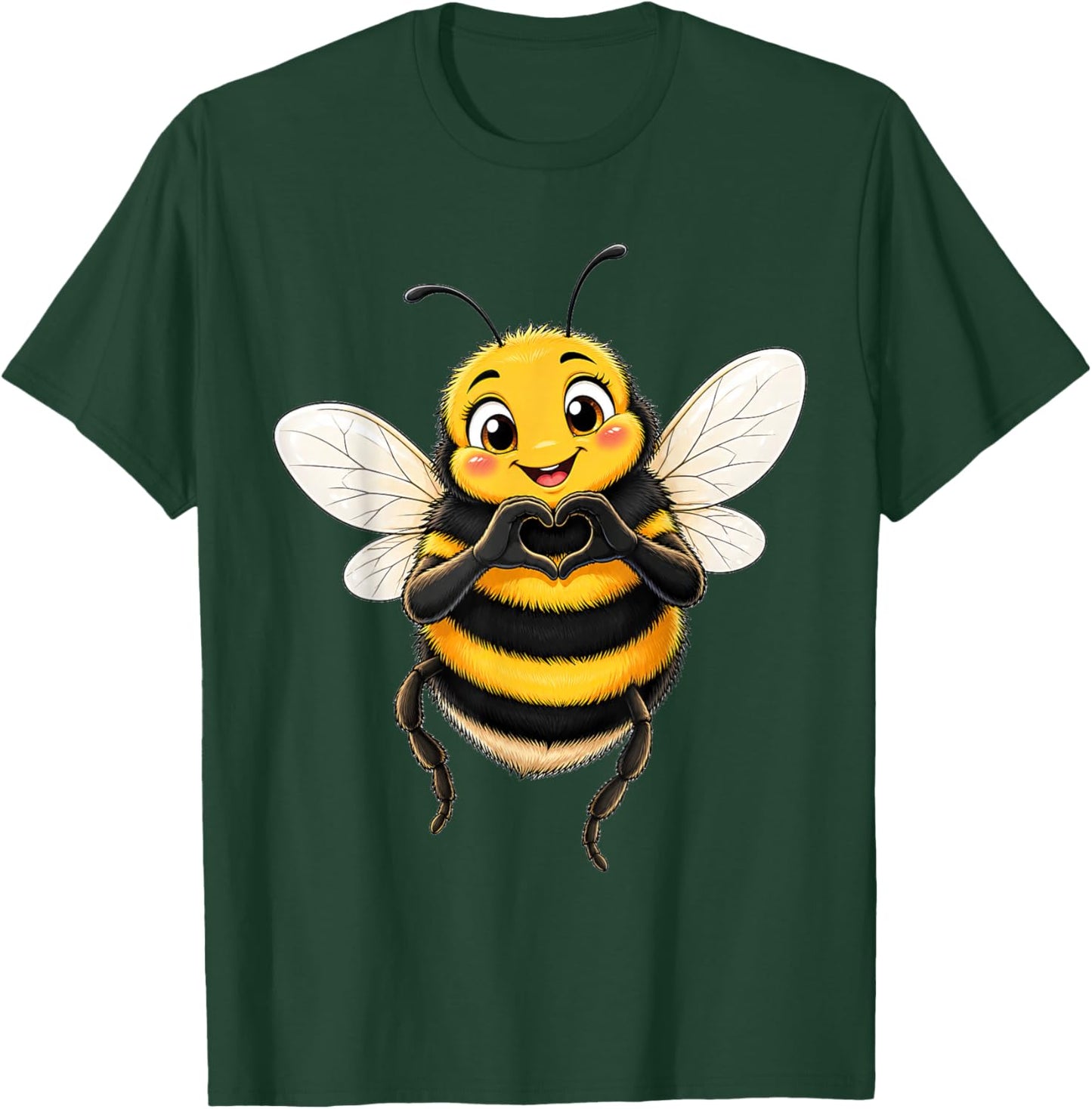 Hummel mit Herz | Süße Hummel mit Herzsymbol T-Shirt - T-Shirt | Forest