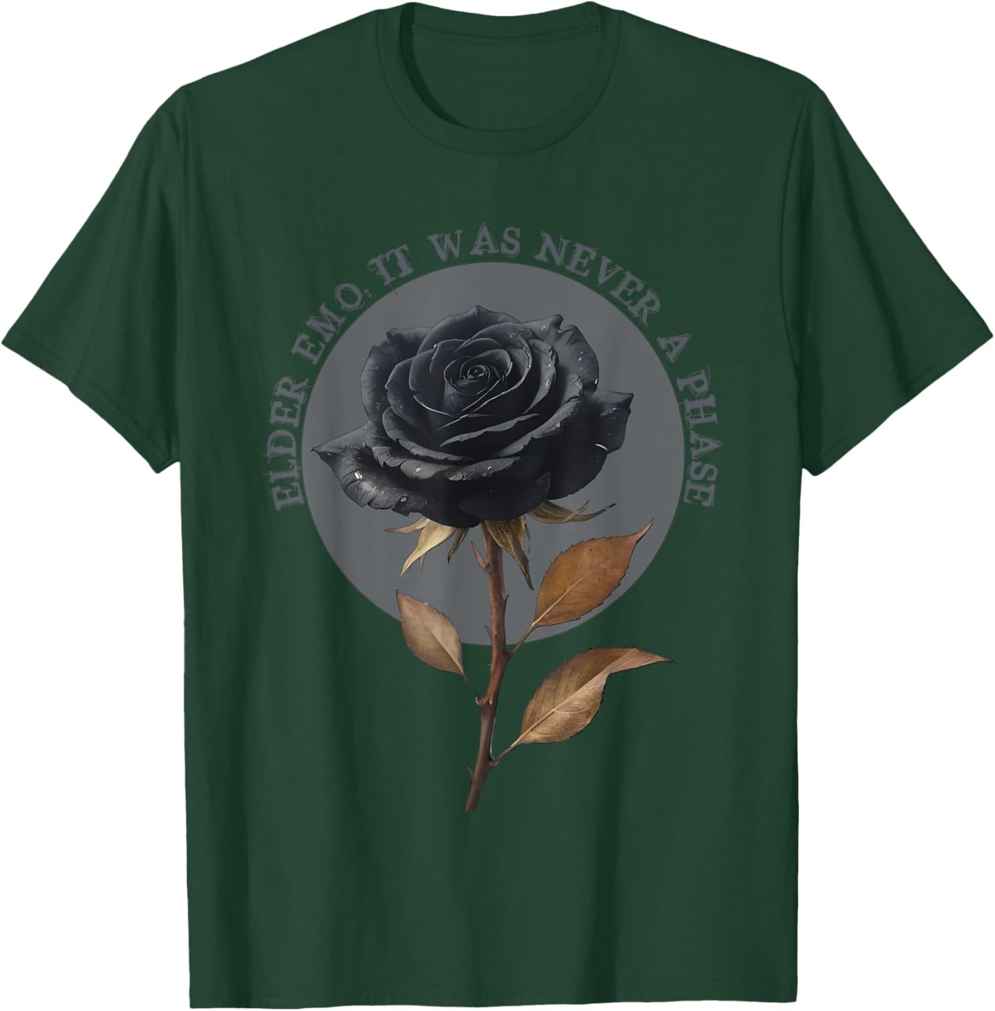 Elder Emo It Was Never A Phase Goth Punk Emo Gift T-Shirt - T-Shirt | Forest