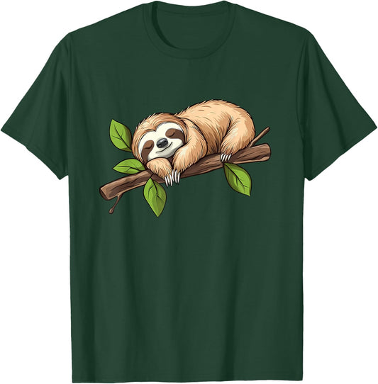 Funny Lazy Sloth T-Shirt - T-Shirt | Forest