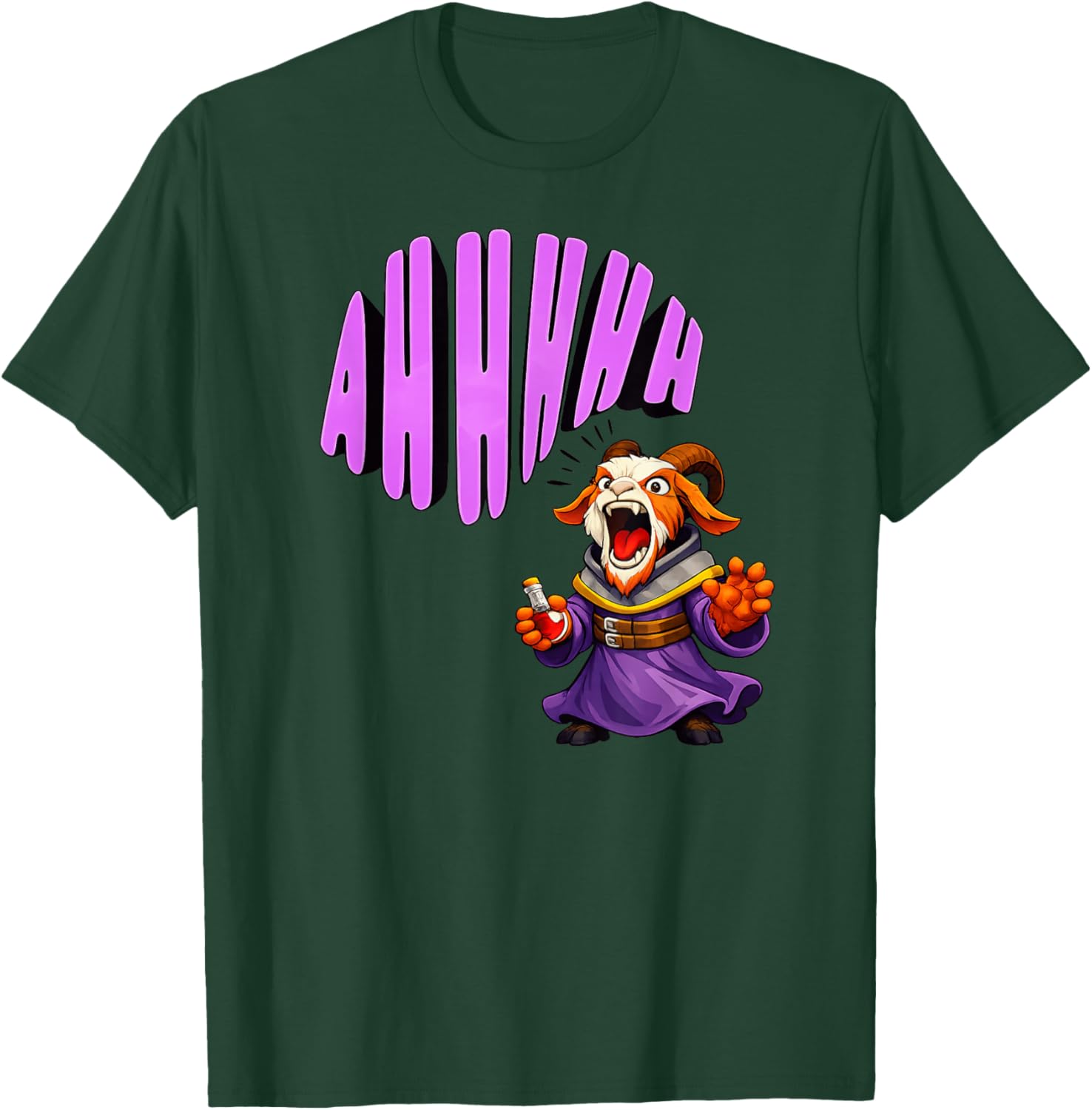 Prepotente Goat Animal Vintage the Screaming ahh T-Shirt - T-Shirt | Forest