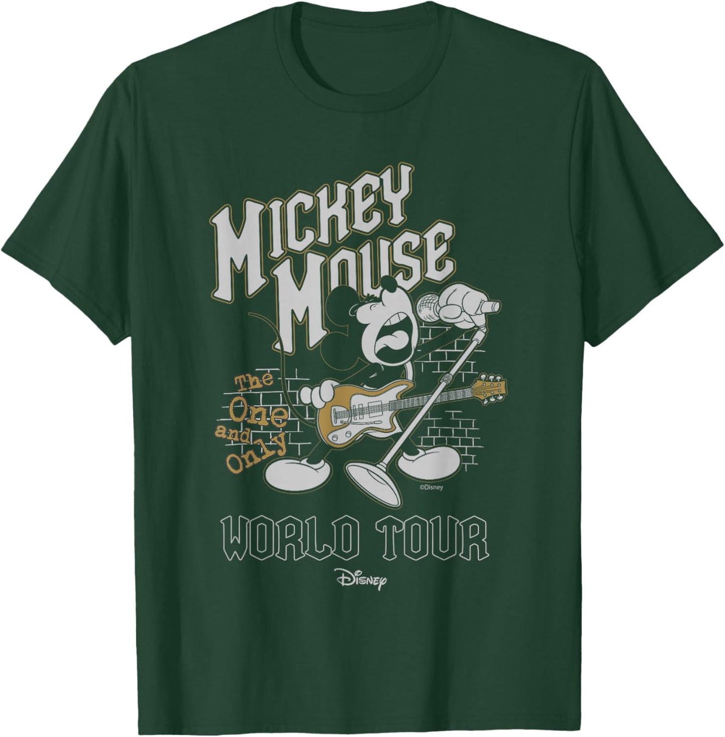 Disney Mickey and Friends Rock Star World Tour Vintage T-Shirt - T-Shirt | Forest