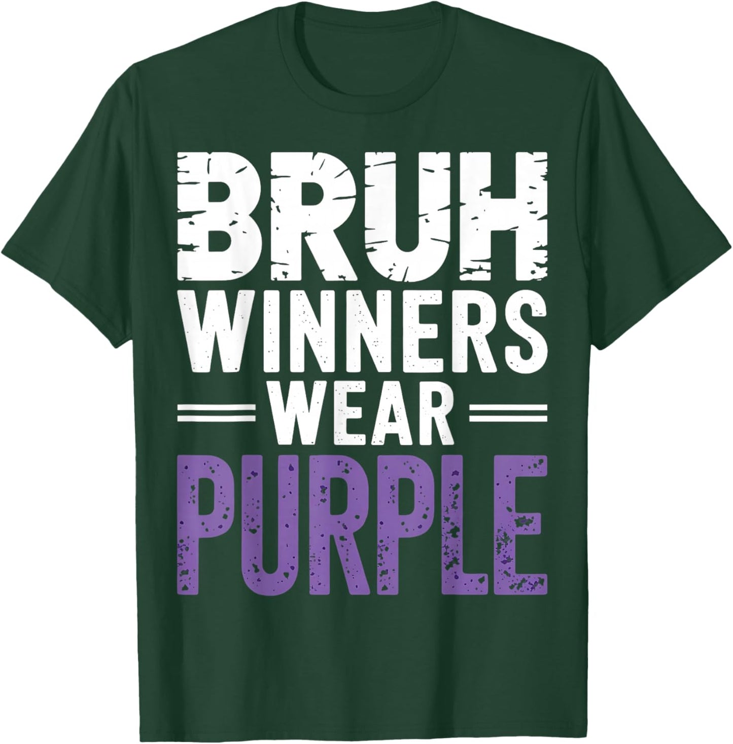 Bruh Winners Wear Purple Vintage Retro T-Shirt - T-Shirt | Forest