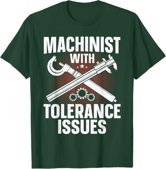 Funny Machinist Art Dad Women CNC Machine Operator T-Shirt - T-Shirt | Forest
