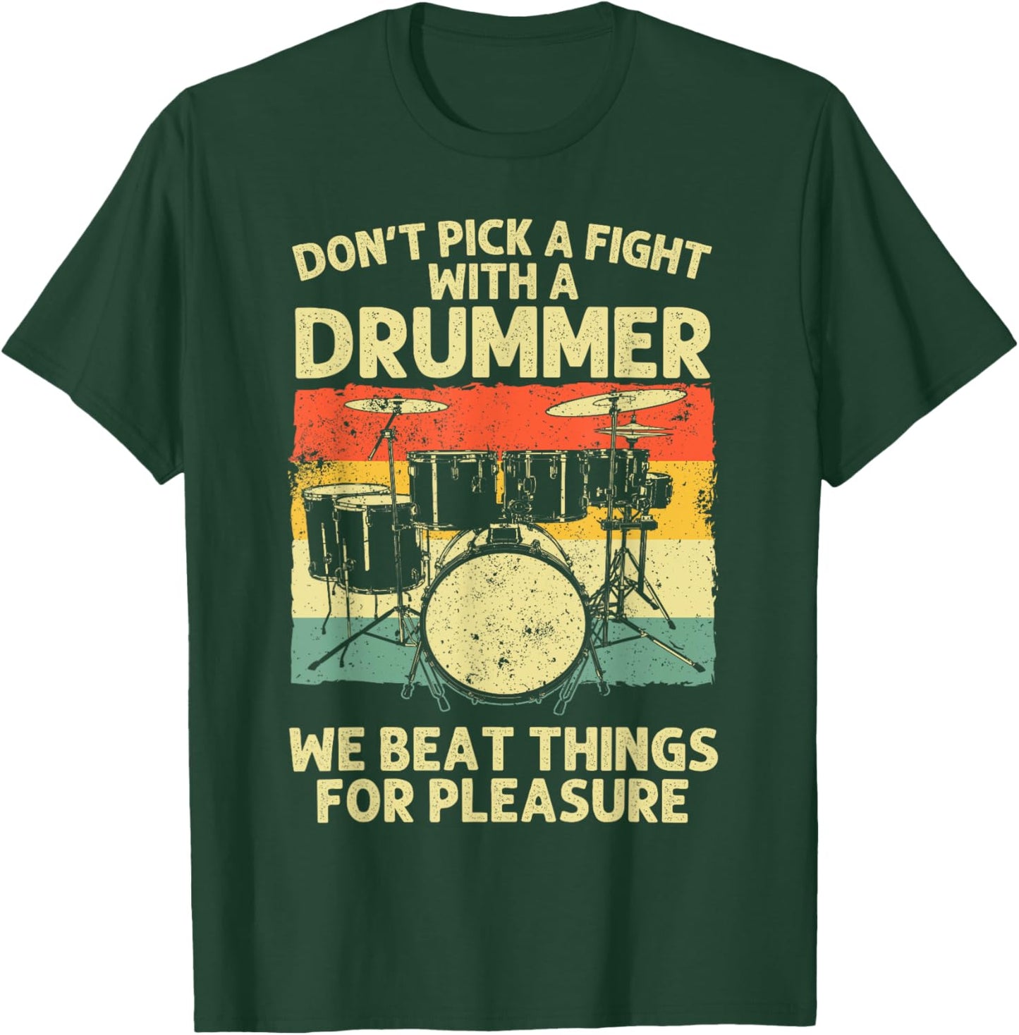 Funny Drummer Design Women Drumline Drumming Drummer T-Shirt - T-Shirt | Forest