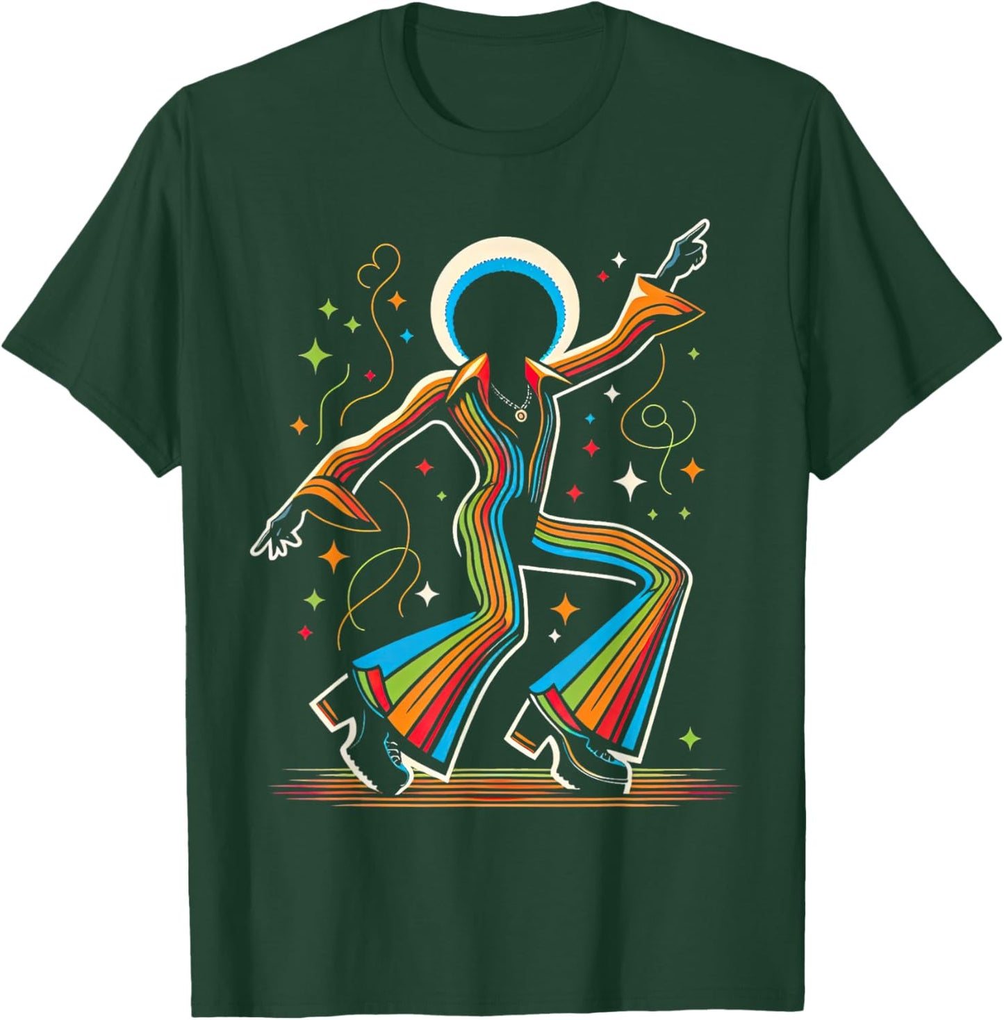 Afro Dancing Soul Music Groove Funky Retro Disco T-Shirt - T-Shirt | Forest