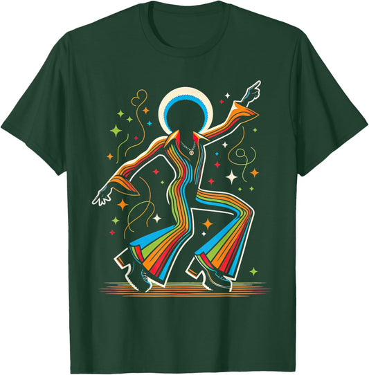Afro Dancing Soul Music Groove Funky Retro Disco T-Shirt - T-Shirt | Forest