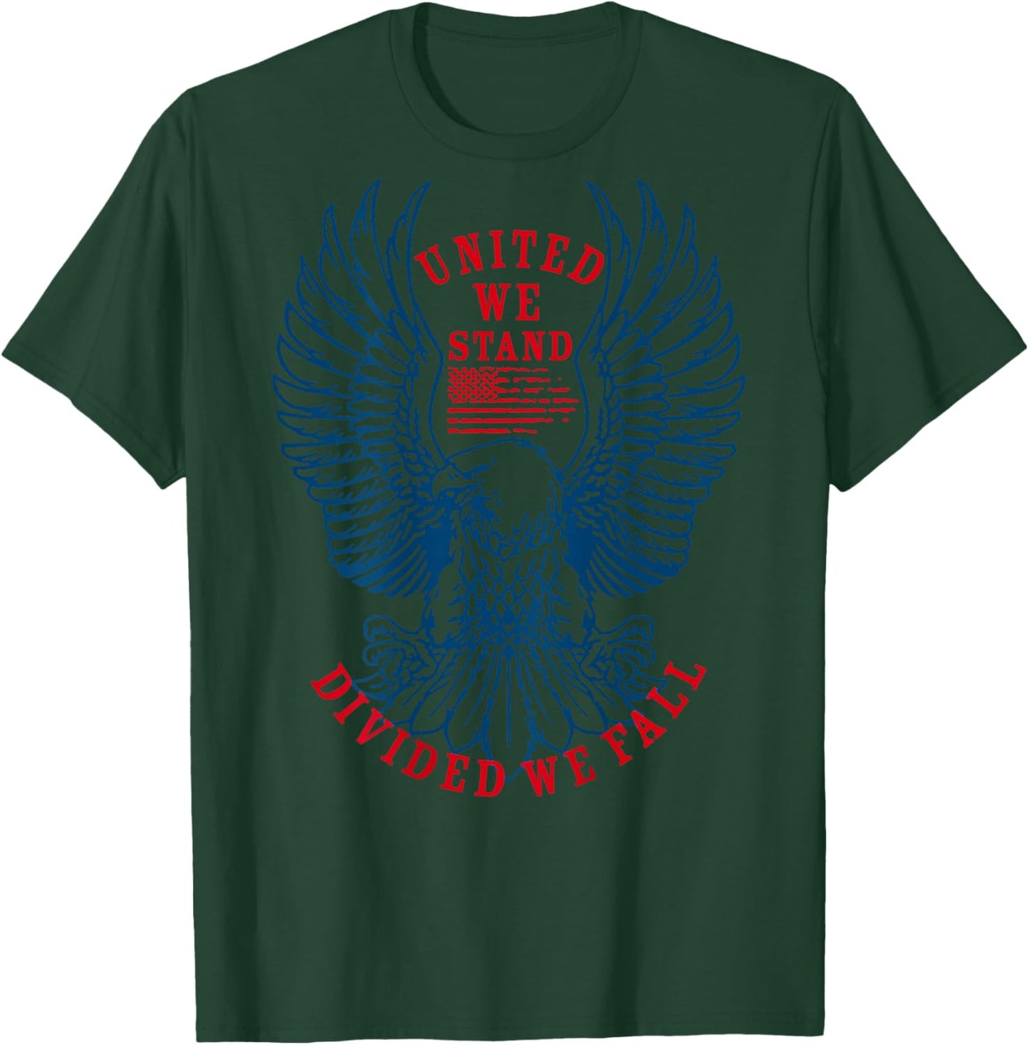 United We Stand Divided We Fall (on back) T-Shirt - T-Shirt | Forest