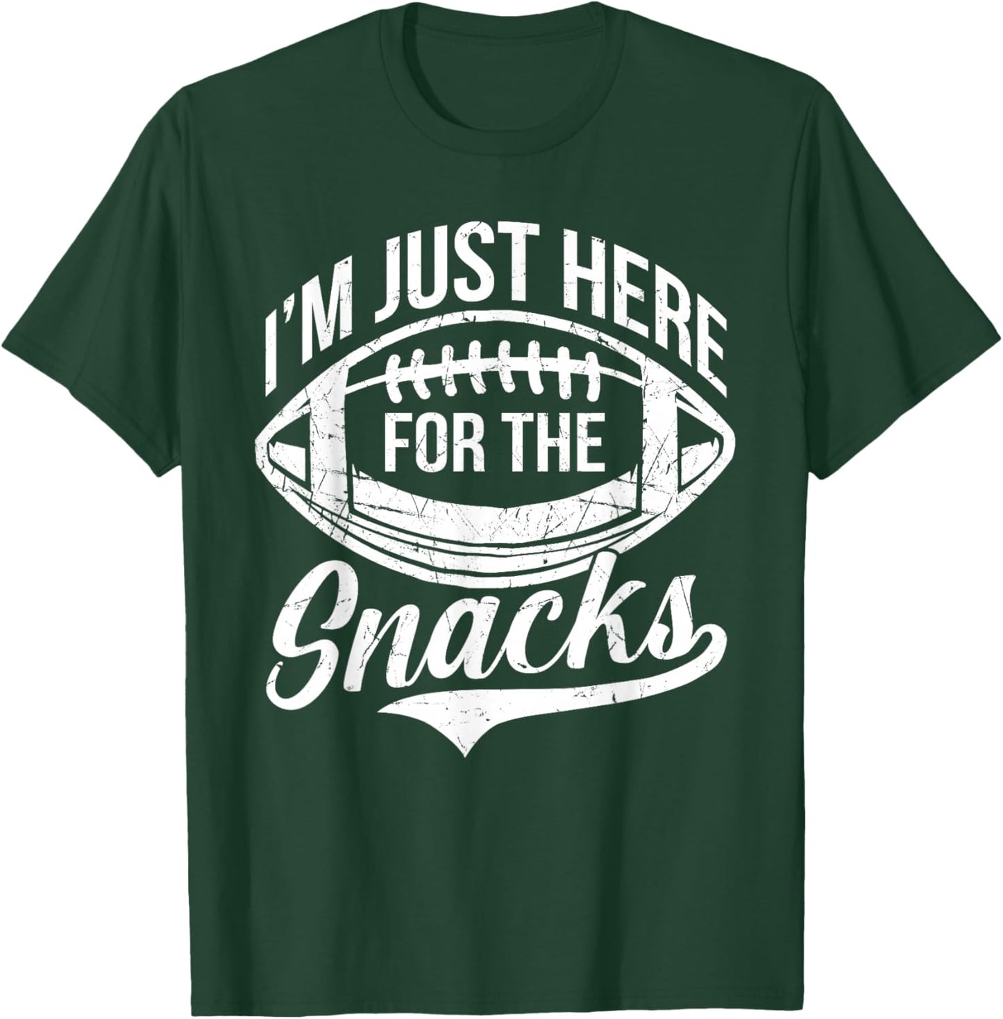I'm Just Here For The Snacks Funny Fantasy Football League T-Shirt - T-Shirt | Forest