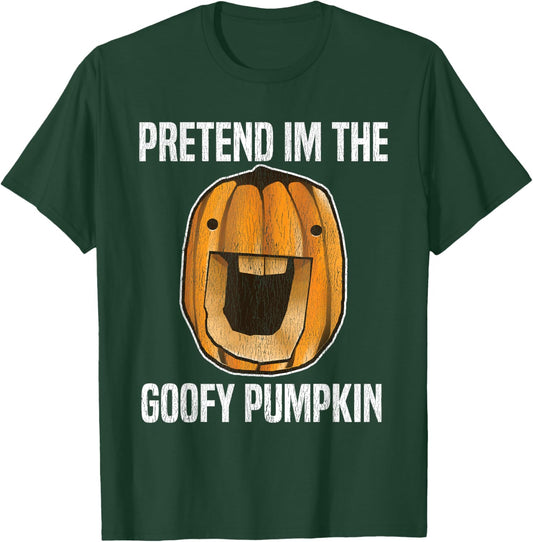 Pretend I'm the Goofy Pumpkin | Goofy Pumpkin Face Halloween T-Shirt - T-Shirt | Forest