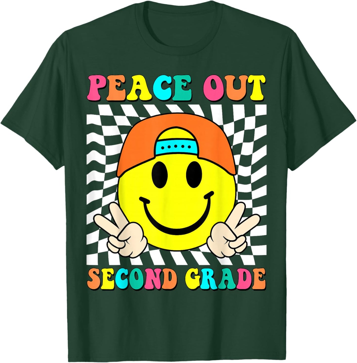 Last Day of School Peace Out 2nd Grade Kids Boy Graduation T-Shirt - T-Shirt | Forest