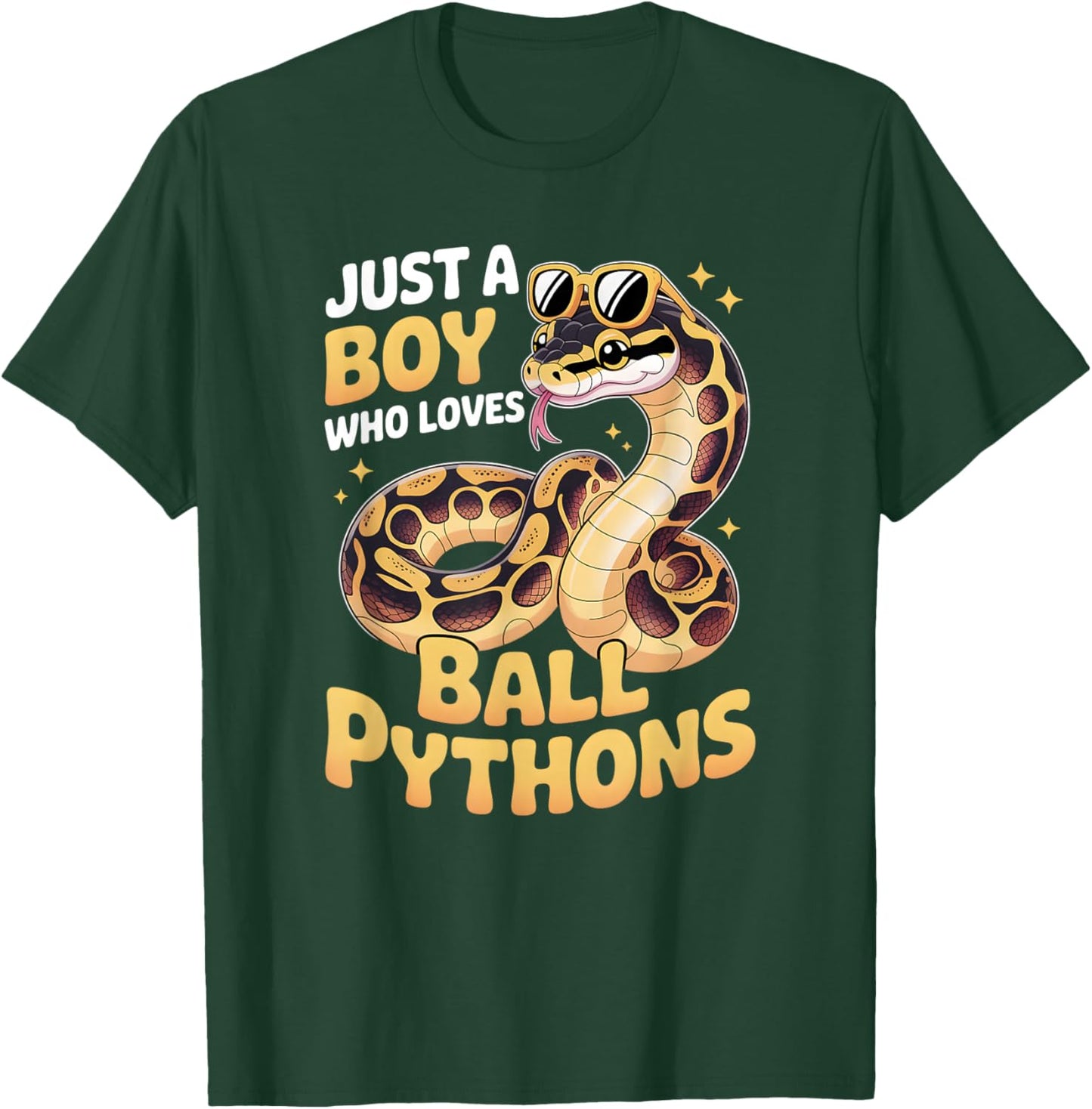 Boys Ball Python T-Shirt - T-Shirt | Forest