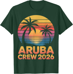 Aruba Crew Caribbean Cruising Vacation 2026 T-Shirt - T-Shirt | Forest