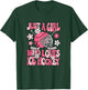 Just A Girl Who Loves Ice Hockey Cute Ice Hockey Player Girl T-Shirt - T-Shirt | Forest