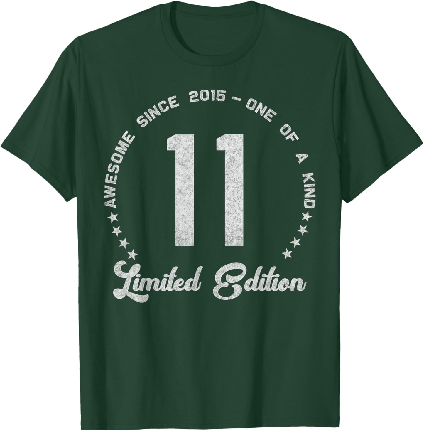 11 Year Old Gifts Vintage 2015 Limited Edition 11th Birthday T-Shirt - T-Shirt | Forest