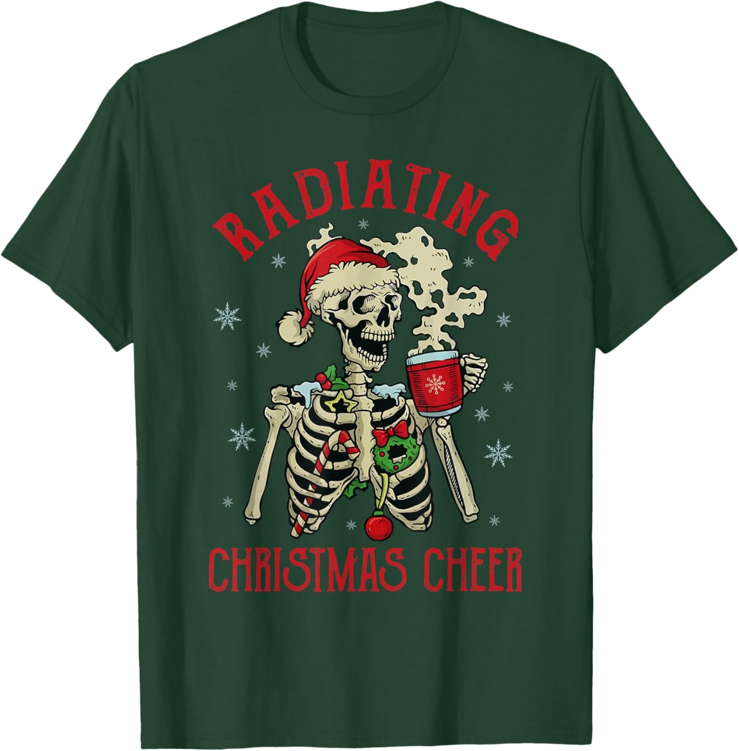 Santa Skeleton T-Shirt - T-Shirt | Forest