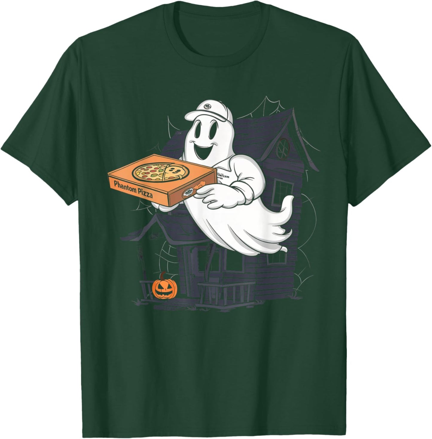 Pizza Ghost Delivery Halloween Shirt Spooky Pizza Supplier T-Shirt - T-Shirt | Forest