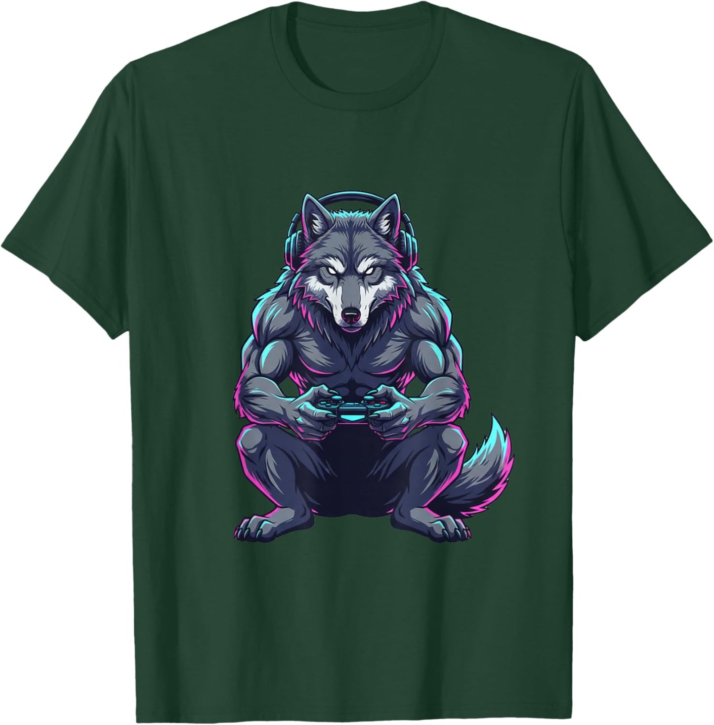 Wolf Funny Video Games Wolf T-Shirt - T-Shirt | Forest