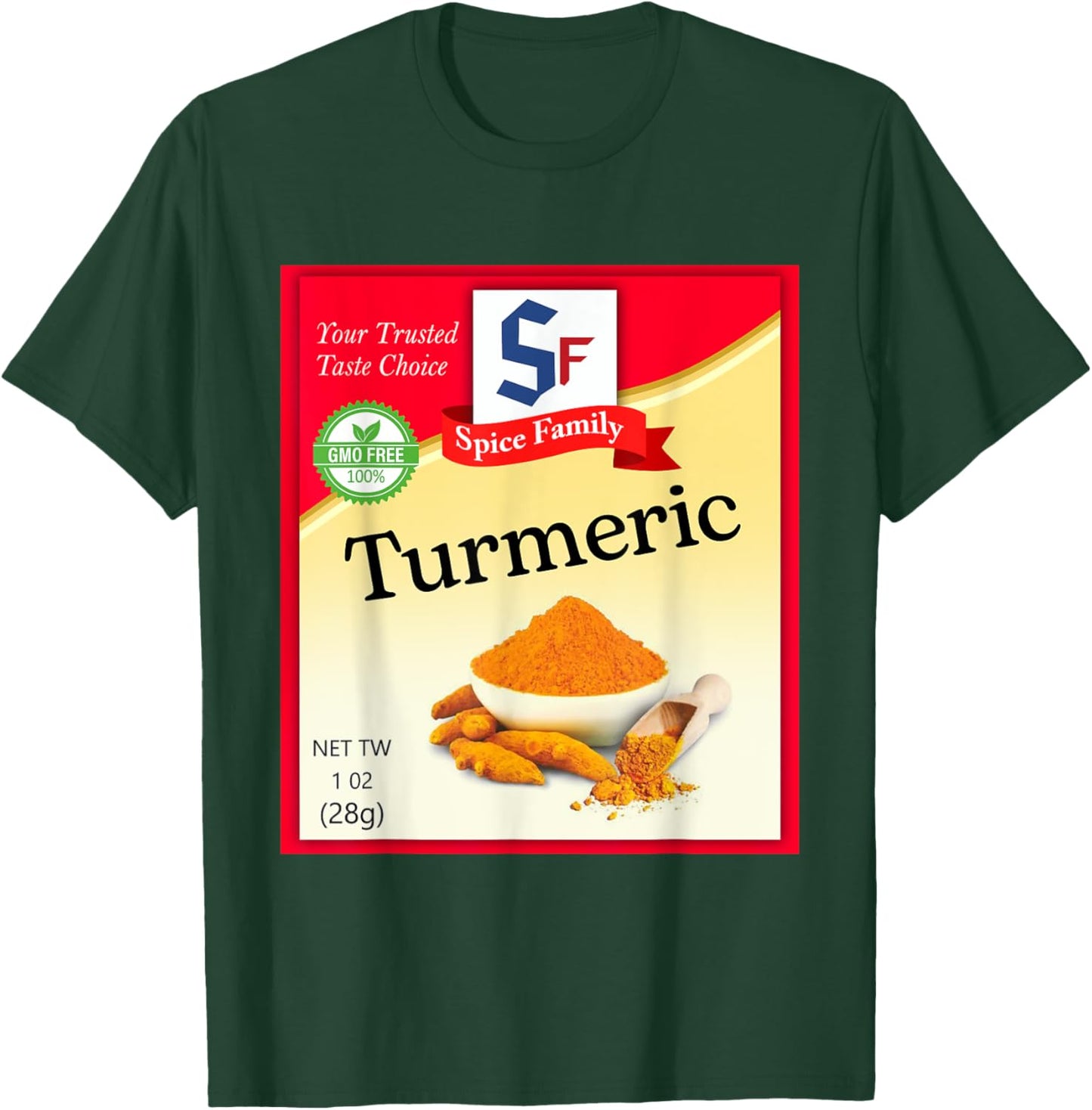 Turmeric Condiment Costume Holiday Spice Costumes T-Shirt - T-Shirt | Forest
