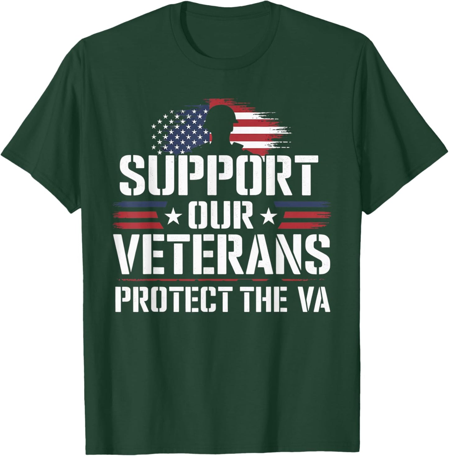 Support Our Veterans And Protest The VA Protest Military T-Shirt - T-Shirt | Forest