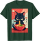 Kitten Eating Japanese Noodles Anime Manga Baby Cat Ramen T-Shirt - T-Shirt | Forest
