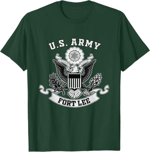 Fort Lee Virginia Military Base Eagle Emblem Vintage Gifts T-Shirt - T-Shirt | Forest
