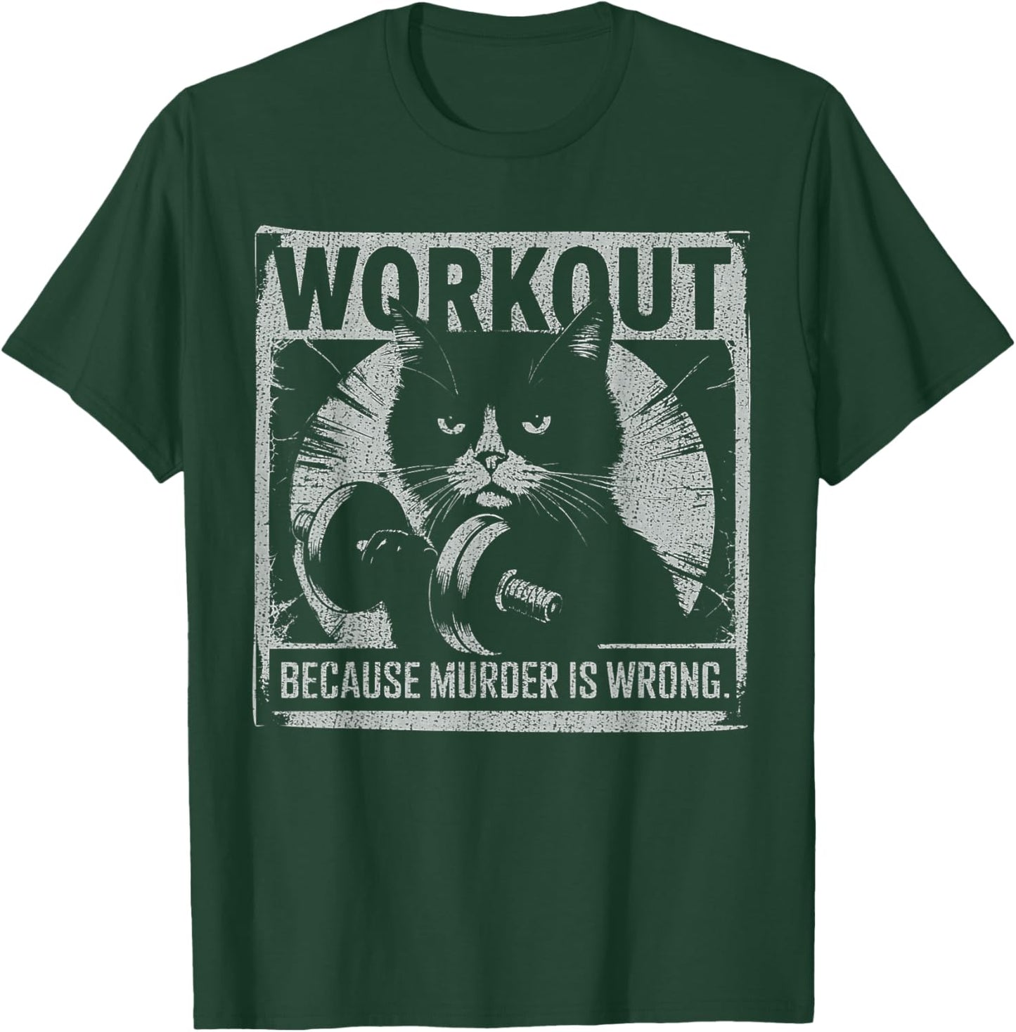 Funny Gym Parody Graphic For Cat Lovers, Ironic Workout Meme Women T-Shirt - T-Shirt | Forest