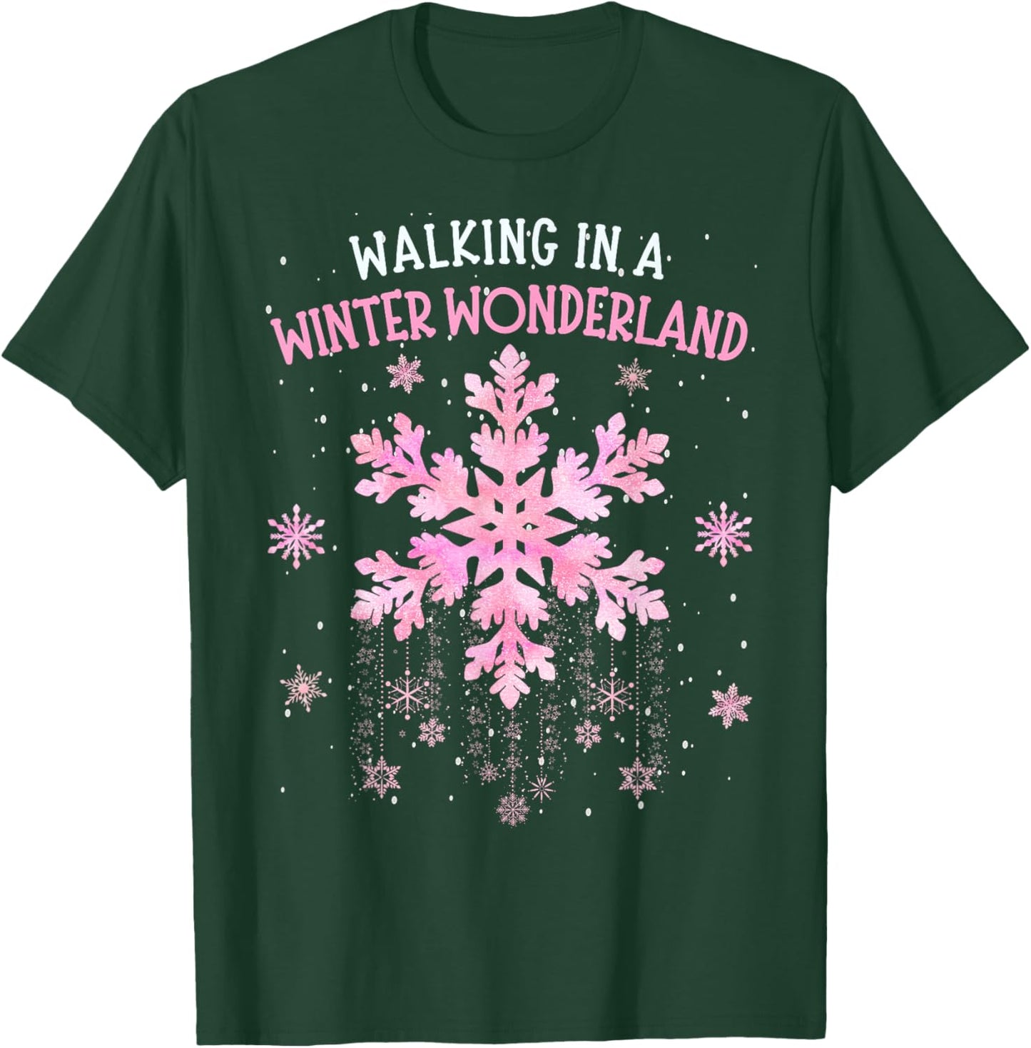 Walking In A Winter Wonderland Tie Dye Snowflake Christmas T-Shirt - T-Shirt | Forest