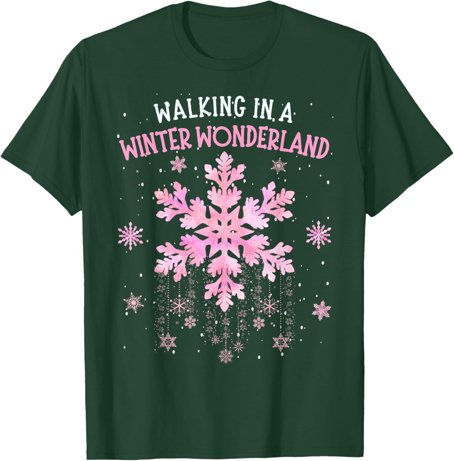 Walking In A Winter Wonderland Tie Dye Snowflake Christmas T-Shirt - T-Shirt | Forest