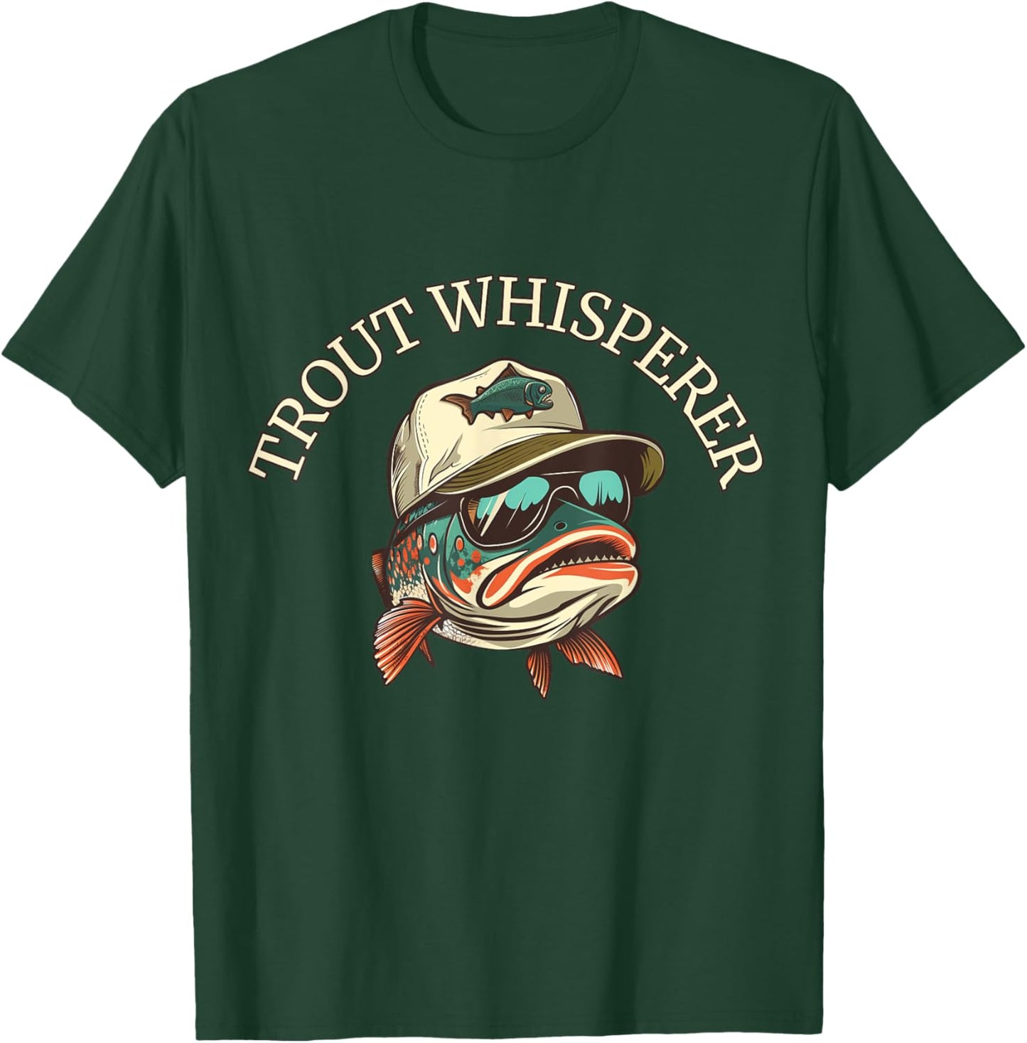 Fishing Fun Adventurous Trout Whisperer T-Shirt - T-Shirt | Forest
