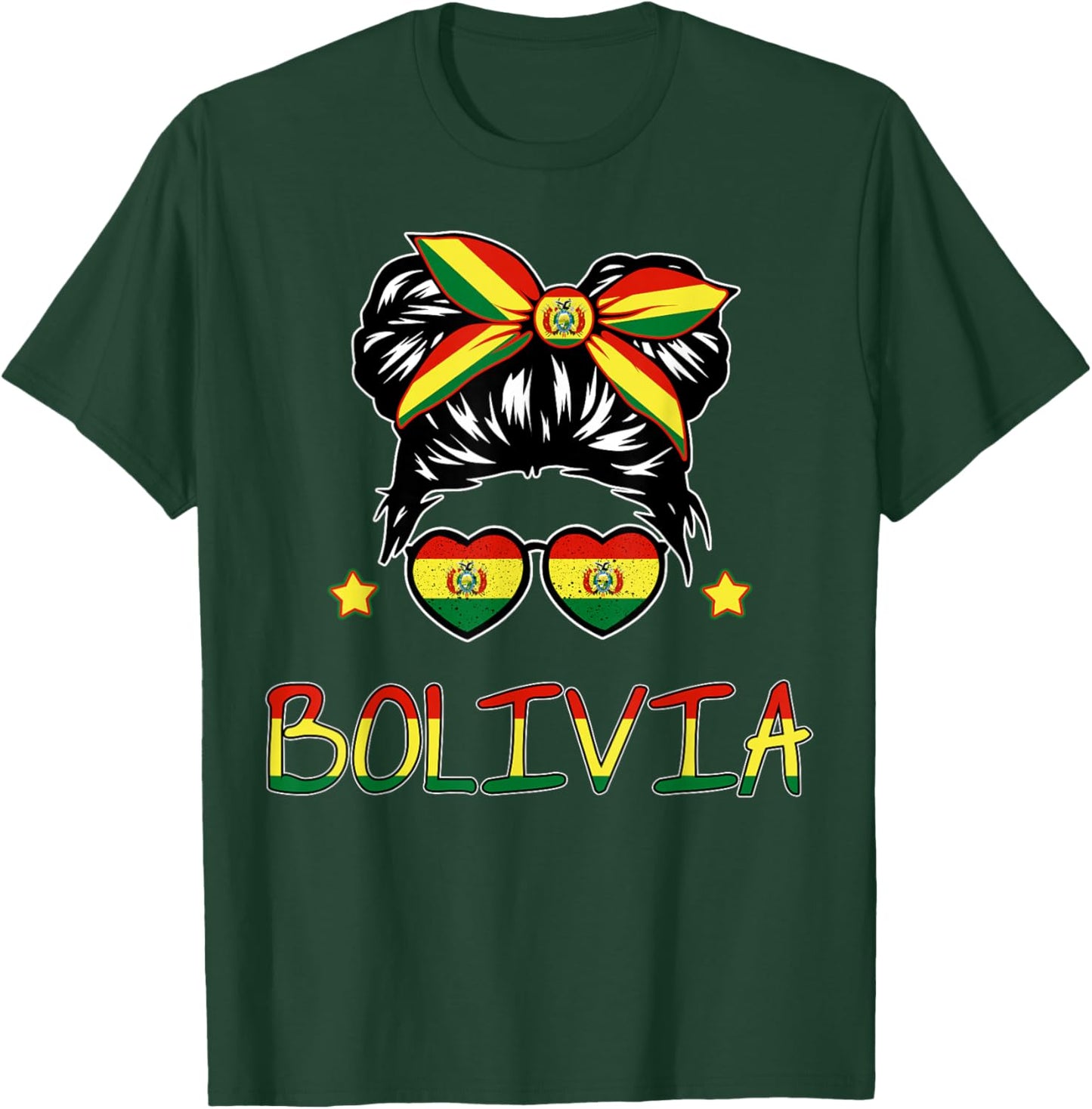 Kids Bolivia Flag Toddler Bolivian Hispanic Heritage Month T-Shirt - T-Shirt | Forest