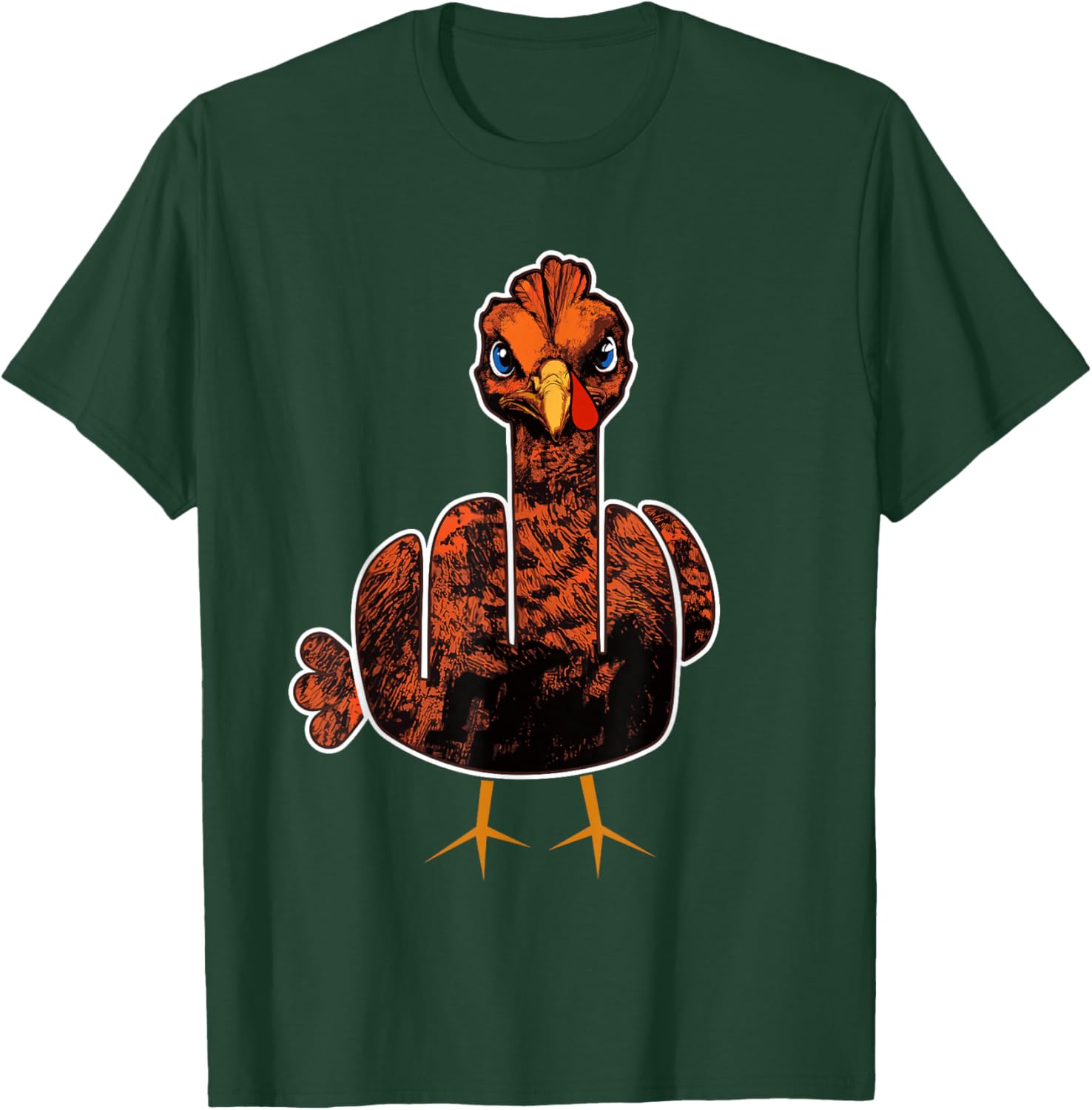 Grumpy Thanksgiving Turkey T-Shirt - T-Shirt | Forest