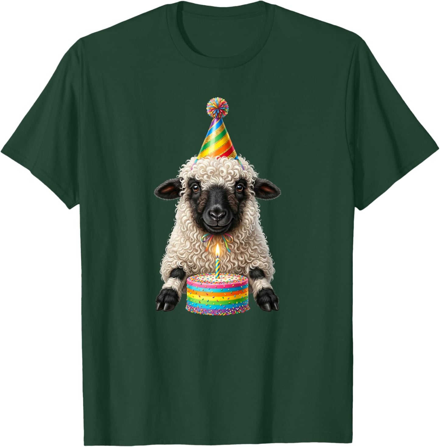 Valais Blacknose Sheep Birthday T-Shirt - T-Shirt | Forest