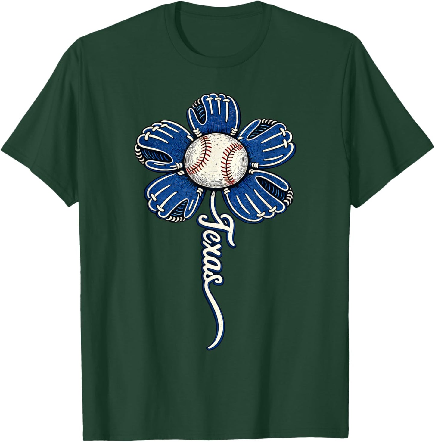 Texas Flower Women Boys Girls Kids T-Shirt - T-Shirt | Forest