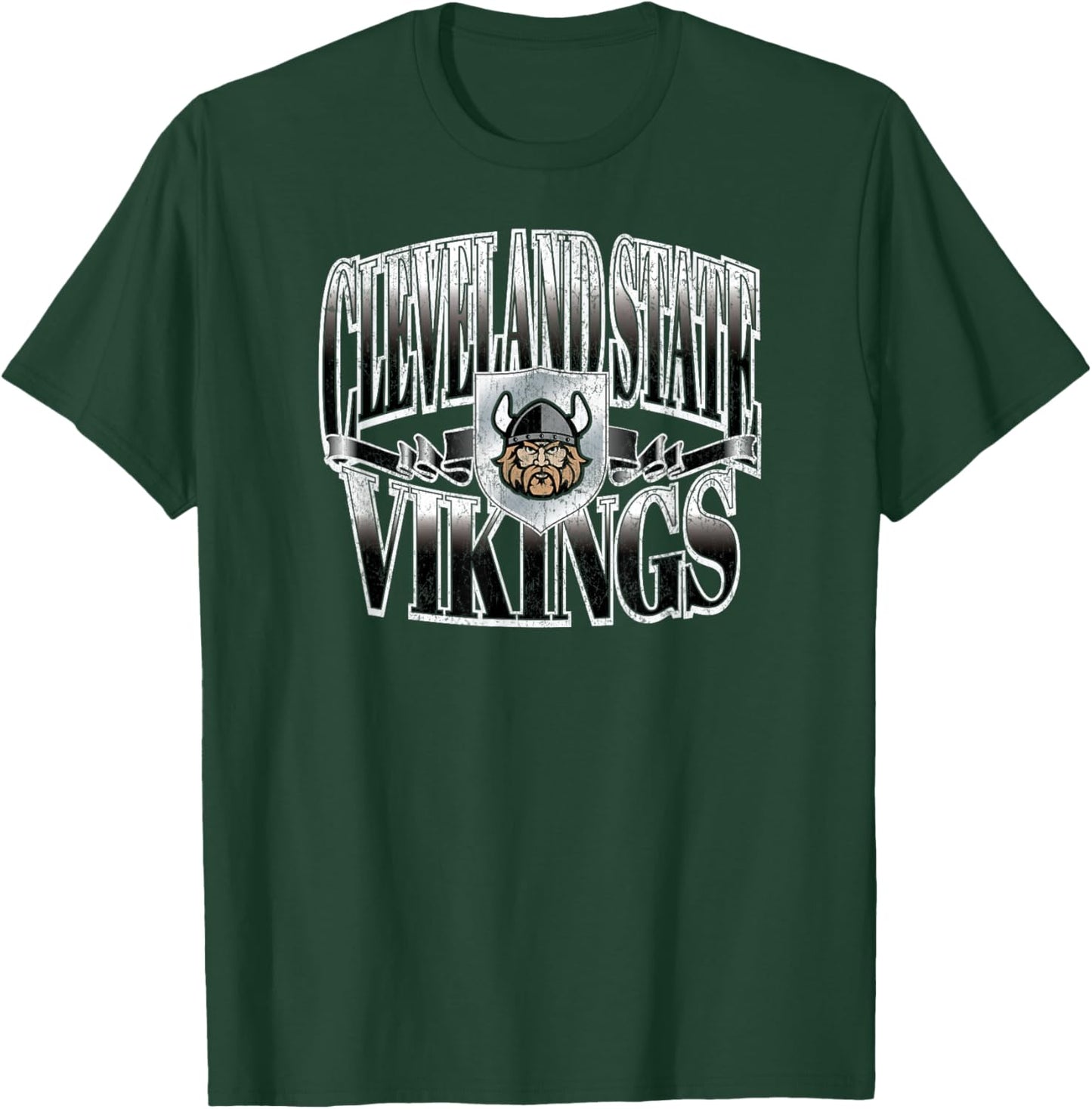 Cleveland State Vikings Retro Class Green T-Shirt - T-Shirt | Forest