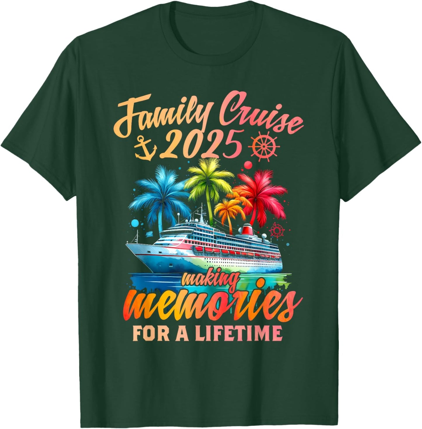 Family Cruise 2025 Family Matching Cruise Vacation Party T-Shirt - T-Shirt | Forest