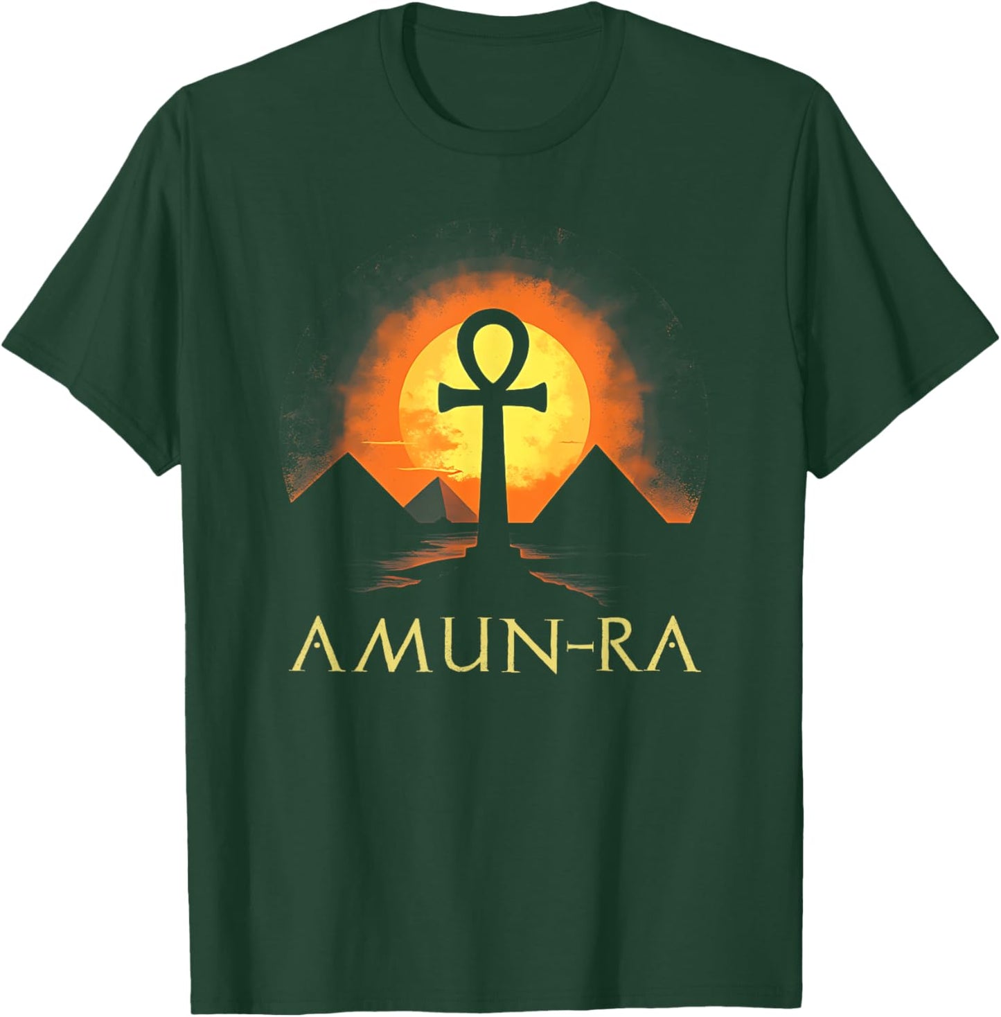 Amun Ra Ancient Egyptian God Ankh T-Shirt - T-Shirt | Forest