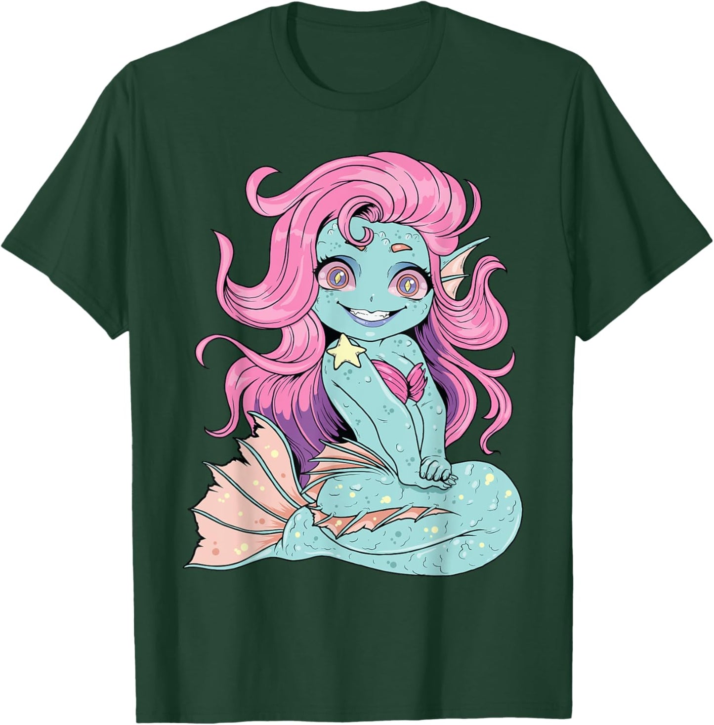 Pastel Goth Mermaid Shirt Kawaii Zombie Mermaid Cute Witchy T-Shirt - T-Shirt | Forest