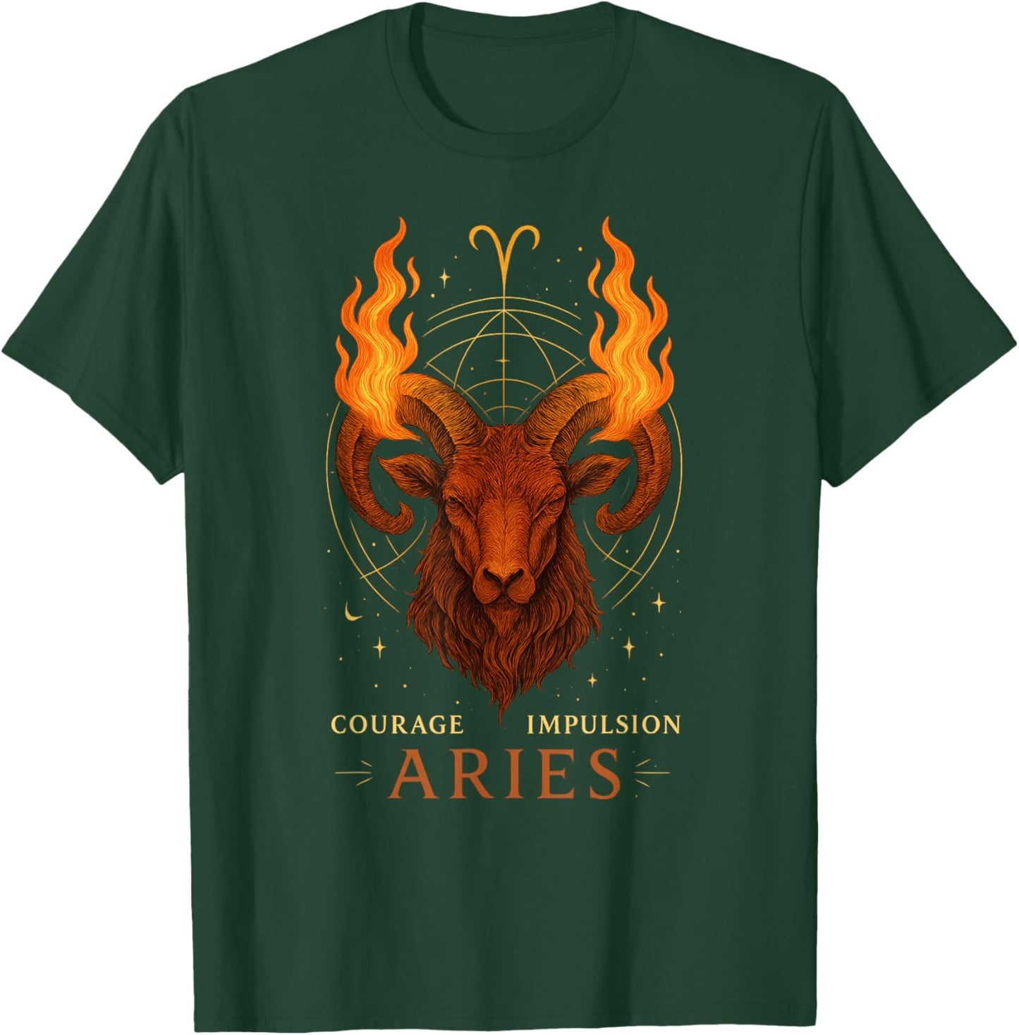 Signe du Zodiaque Bélier - Courage et Impulsion - Astrologie T-Shirt - T-Shirt | Forest