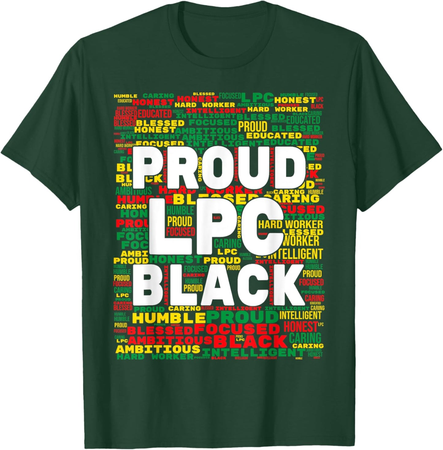 Licensed Professional Counselor African American Black LPC T-Shirt - T-Shirt | Forest