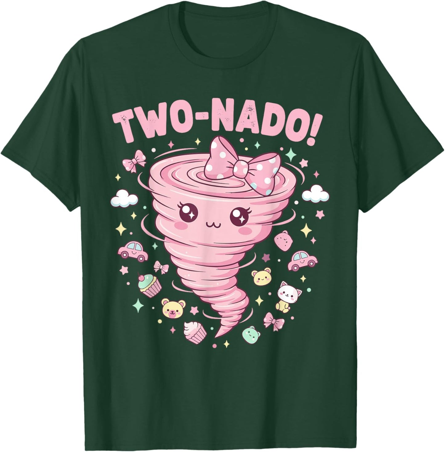 Two Nado Birthday Outfit Girl, Toddler 2 Year Old Tornado T-Shirt - T-Shirt | Forest