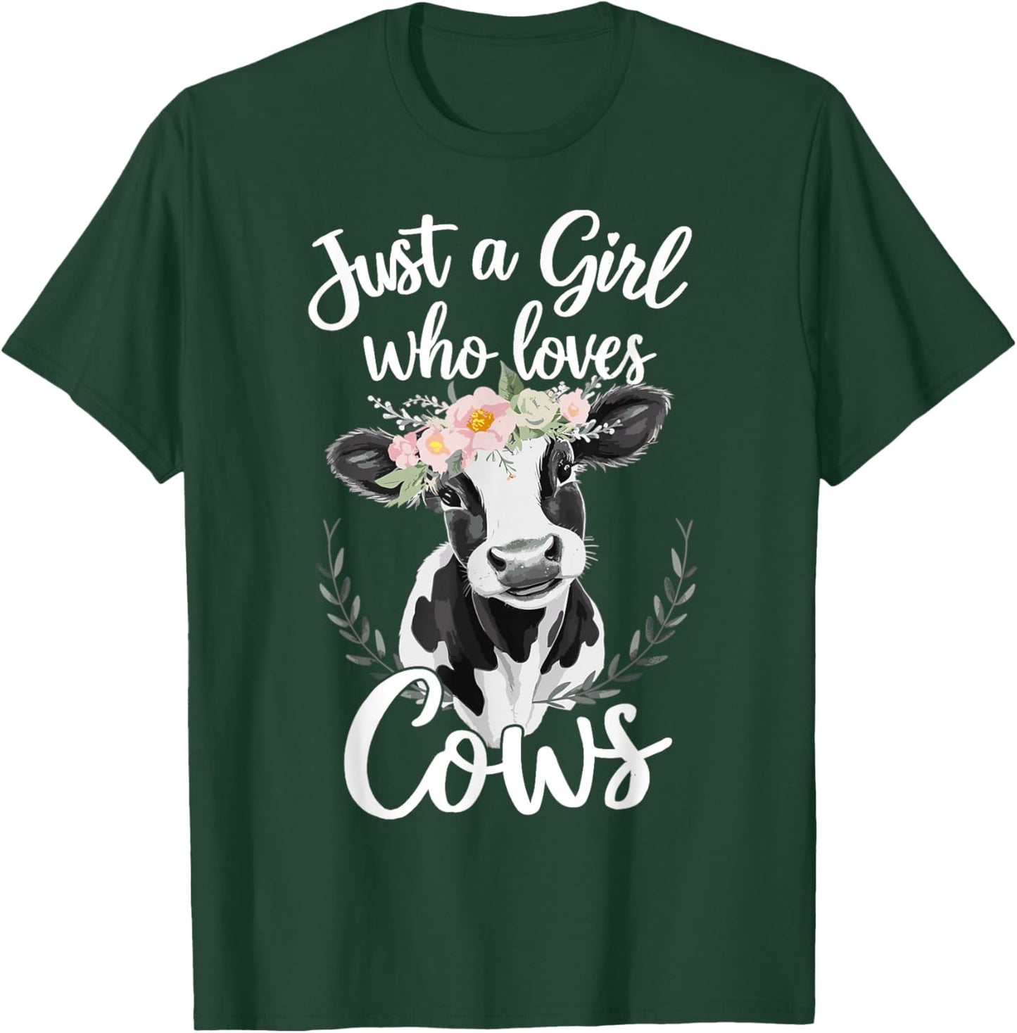 Cow Lover Just A Girl Who Loves Cows T-Shirt - T-Shirt | Forest
