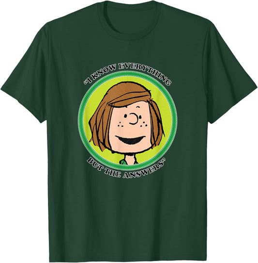 Peanuts Peppermint Patty Badge T-Shirt - T-Shirt | Forest