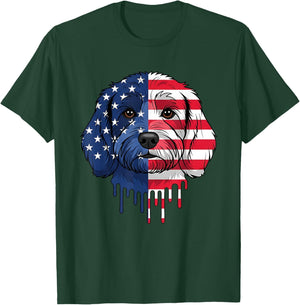 4th of July Cavapoo Dog American Flag Patriotic T-Shirt - T-Shirt | Forest