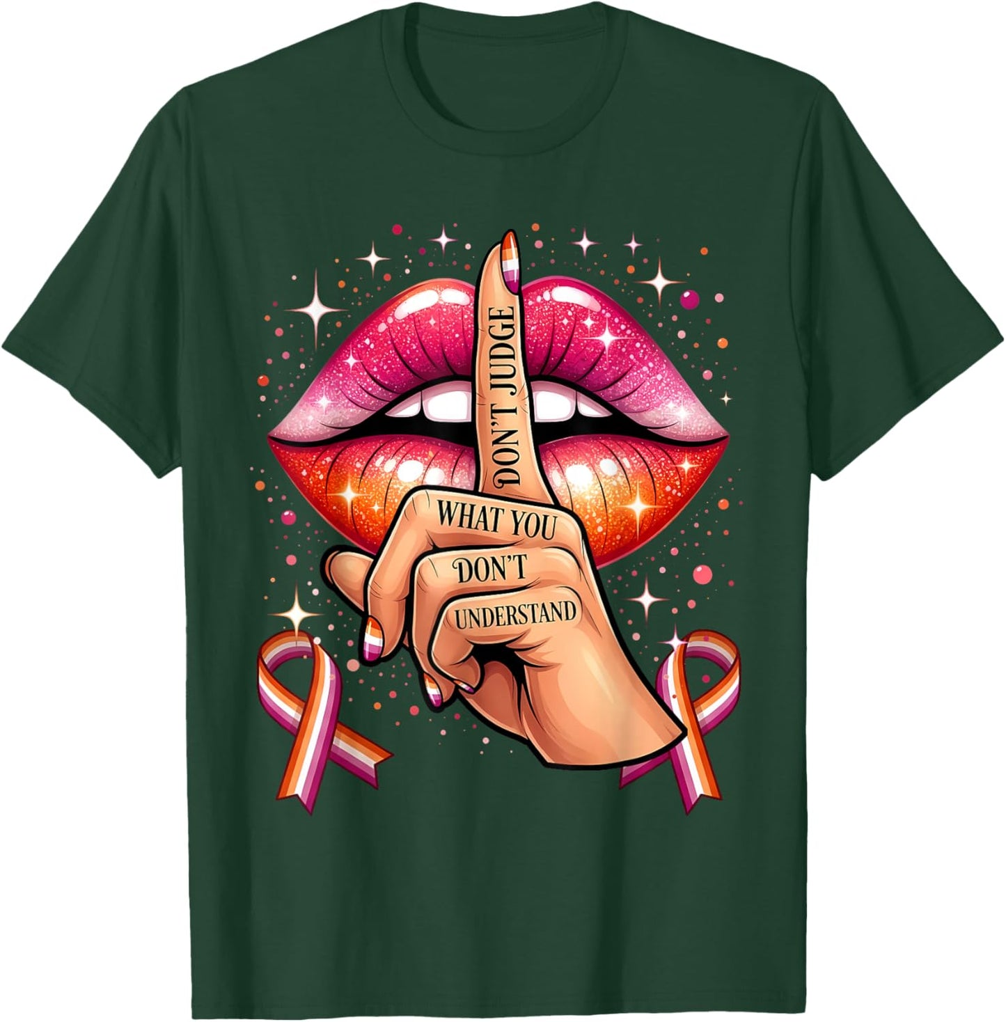 Don't Judge What You Don't Understand LGBTQ Lesbian Pride T-Shirt - T-Shirt | Forest